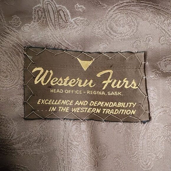 Western Furs Canadian Genuine Mink Fur Coat Stroller Fox Trim Hood VTG Mob Wife - Picture 8 of 16